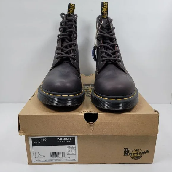 Dr. Martens 1460 Men's Wintergrip Leather Boots Cocoa 24038 US Size 10 NWB - Picture 2 of 12